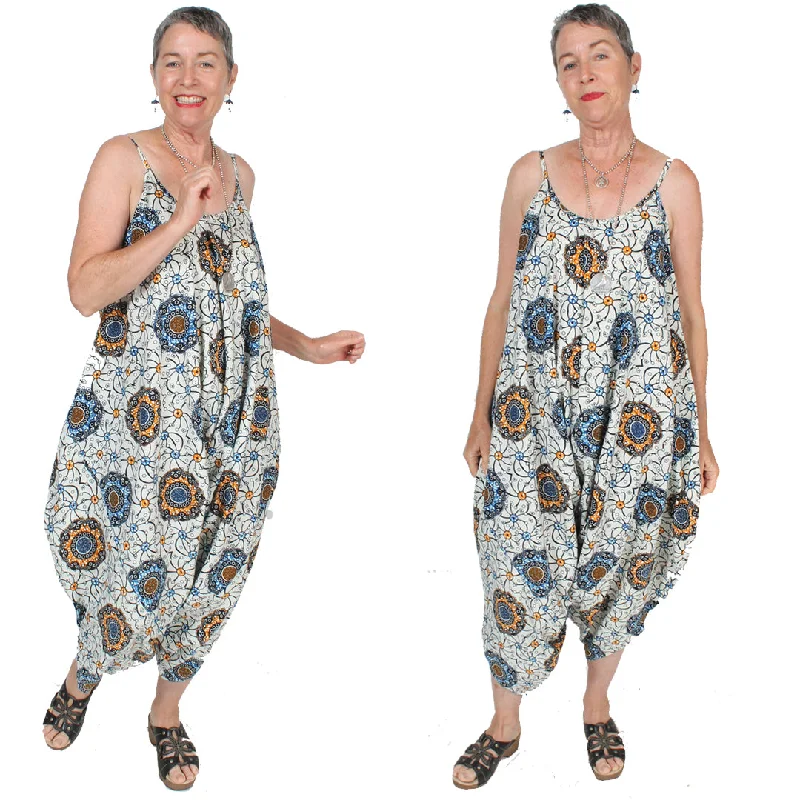 Sunheart Cotton Jumpsuit Romper Boho Hippie Chic Resort Wear Sml-3X