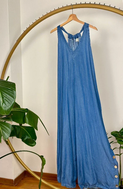 The Italian Tencel Palazzo Jumpsuit